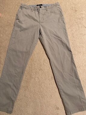 Tommy Hilfiger Men's Light Grey Regular Fit Stretch Pants